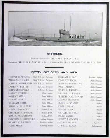 The full crew list including the English and New Zealander crew members. Picture: Navy