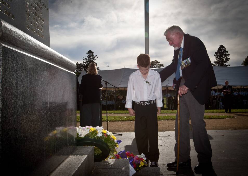 A DAY FOR YOUNG AND OLD: A previous Anzac Day at Richmond. Picture: Geoff Jones