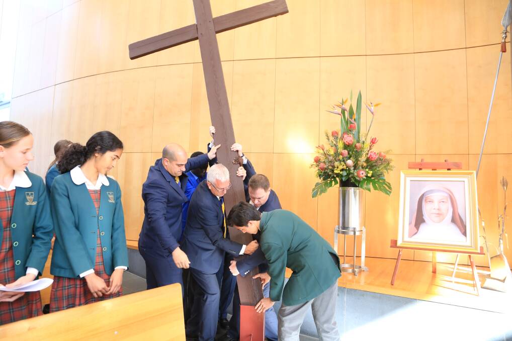The cross at the launch mass at St Patrick's Cathedral at Parramatta on August 8.
