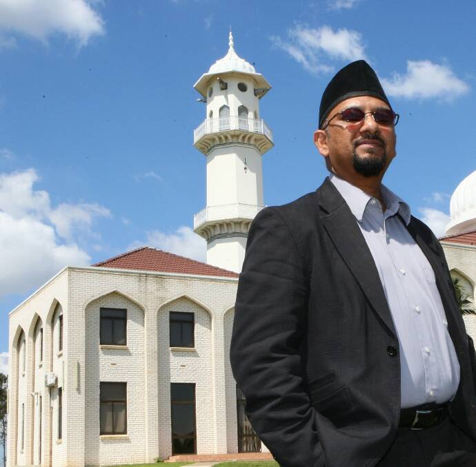 Peace dinner: Mirza Sharif at the Marsden Park mosque. Picture: Gary Warrick