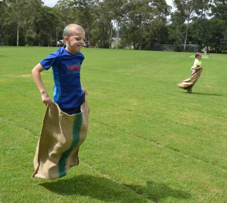 Two of the front runners in last year's sack race.
