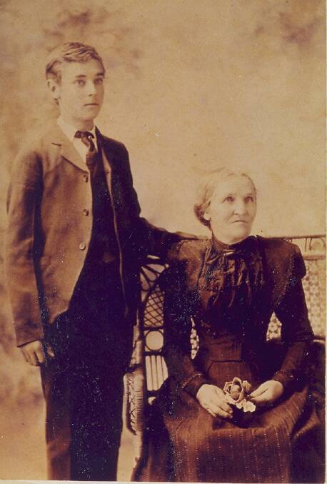Henry Reuben Kroehnert (1884-1969) and his mother Matilda Kroehnert nee Davis (1838-1924), taken in 1899. Picture: Kroehnert family