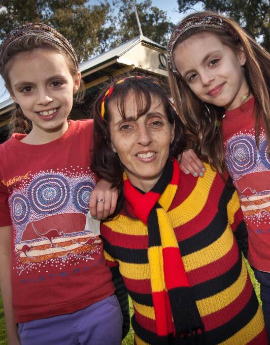 Tracy, Octavia and Gloria Hand at a previous NAIDOC week celebration at Richmond Oval. Picture: Geoff Jones