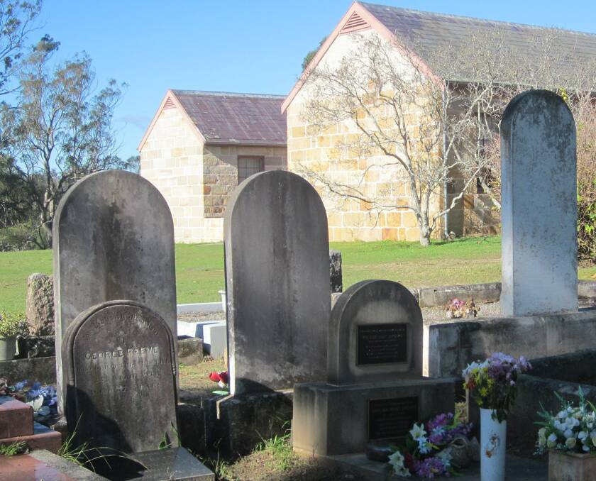 George Reeve's grave at Ebenezer cemetery is at bottom left. His poem published by the Gazette "used all the elements of the language of settlement: silence, omission, denial, distortion and self-interest".