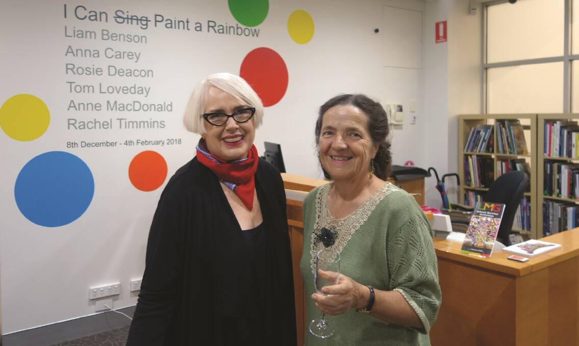 Rosemary Douglas and Marge Formanek at the exhibition.
