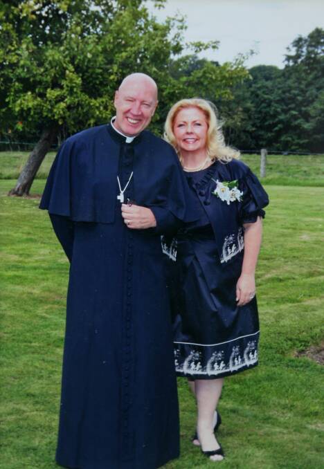 Father Max-Augustine Eggert with wife Jane Robinson.