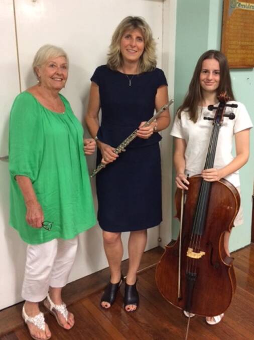 Kurrajong Community Forum's Margaret Mason and Fiona Smith and local musician Madeleine Bishop get into the music mood ready for a sensational Saturday night.
