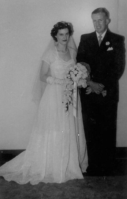 Cecil on his wedding day in 1950 with new wife Elizabeth.