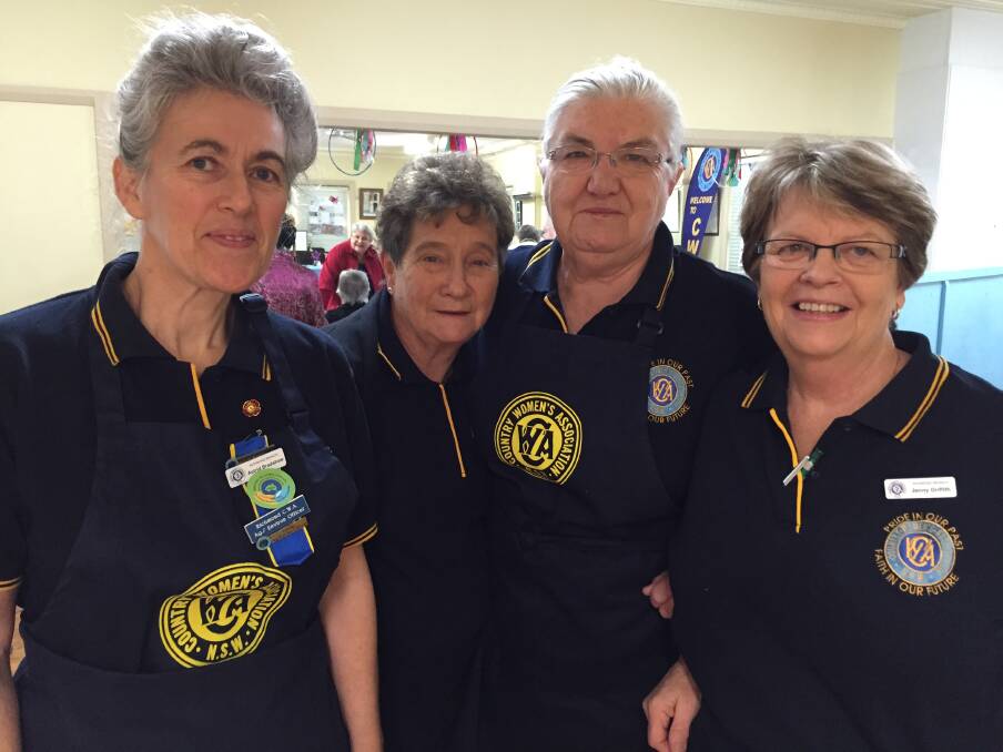 The engine room of the event, making it all happen in the kitchen, were agriculture and environment officer Astrid Bradshaw, treasurer Judy Brown, secretary Frances Marshall and president Jenny Griffith.