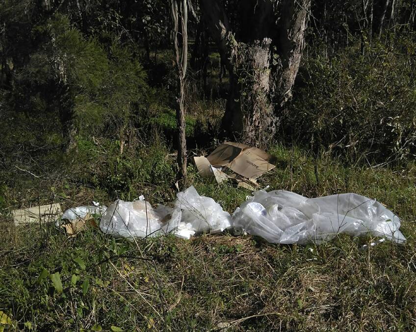 A delivery driver dumped this rubbish on the roadside while driving through the Hawkesbury. He was tracked down and fined $250.