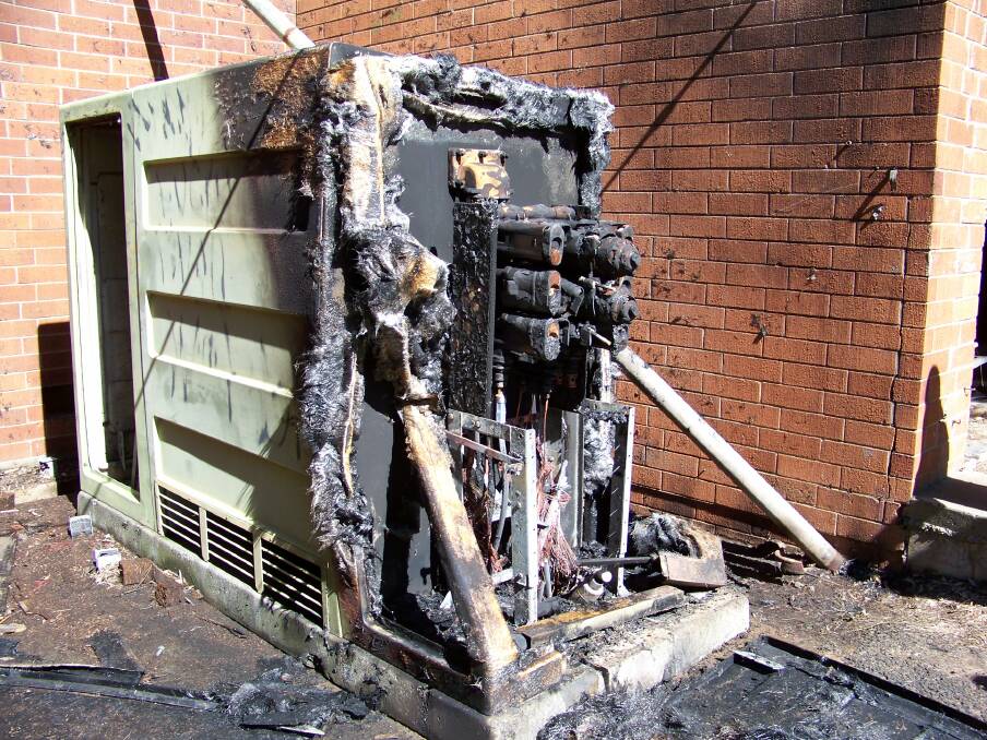 This substation was destroyed by a thief's attempt to steal copper from it. Such a meltdown can be fatal to the perpetrator. Replacing this substation cost electricity customers $200,000 so it's in everyone's interest to make sure copper thieves are stopped.