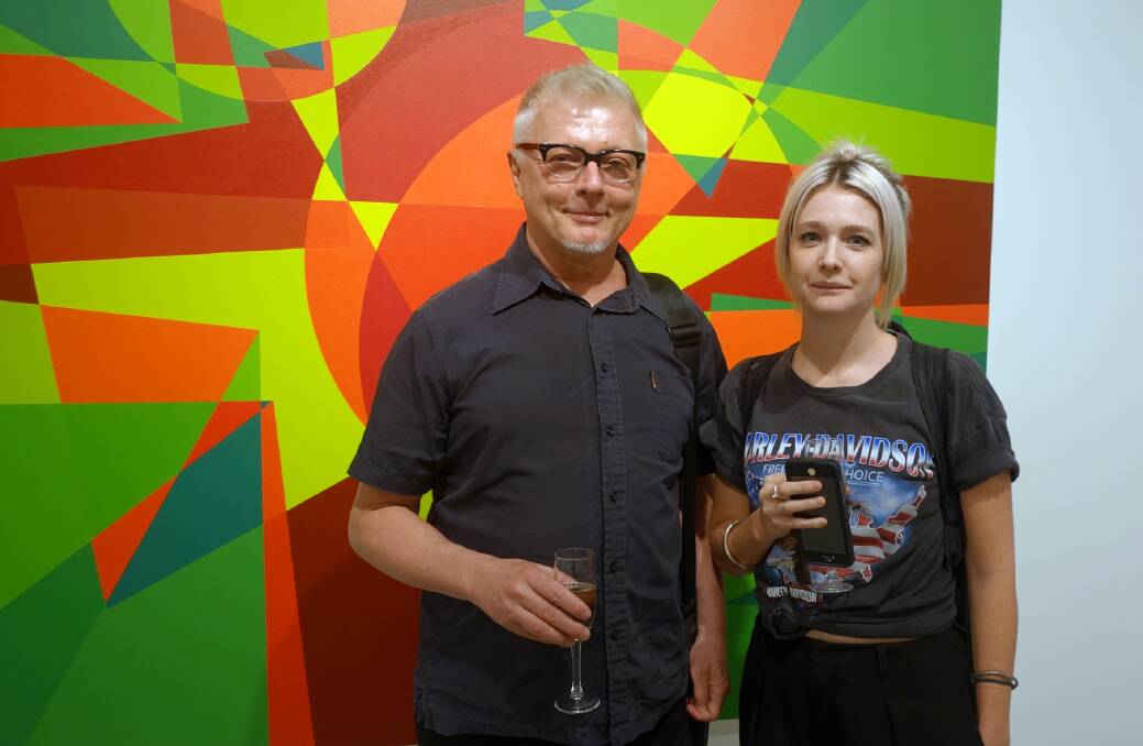 Artist Tom Loveday with Melissa Chalker.