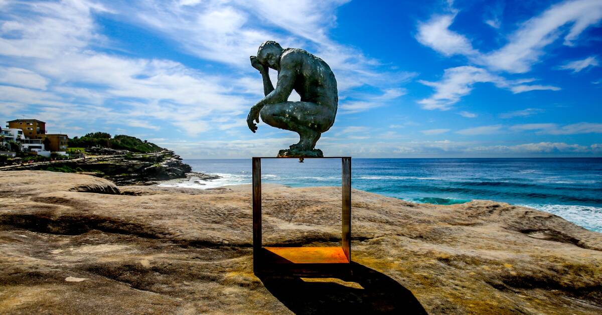 One of the fabulous sculptures at last year's exhibition, which photographer Dallas Kilponen lined up exactly with the horizon. 