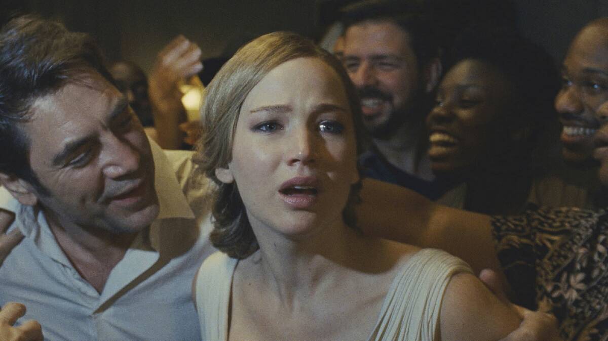 Inexplicably weird: Jennifer Lawrence and Javier Bardem star in Darren Aronofsky's Mother!, in cinemas now, rated MA15+. Picture: Paramount
