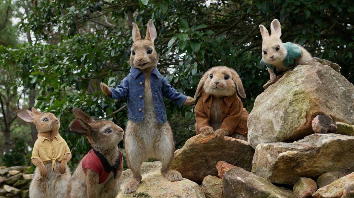 Top-notch animation: Peter Rabbit and the crew are up to no good in the charming new film starring Rose Byrne and Domhnall Gleeson, rated PG, in cinemas now.