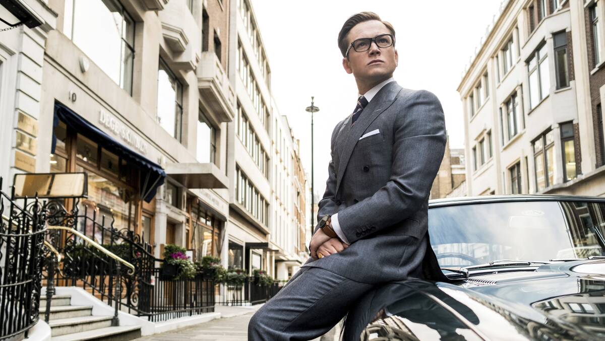 Super suave: Taron Egerton once again plays Eggsy - or Galahad - in Kingsman: The Golden Circle, rated MA15+, in cinemas now.