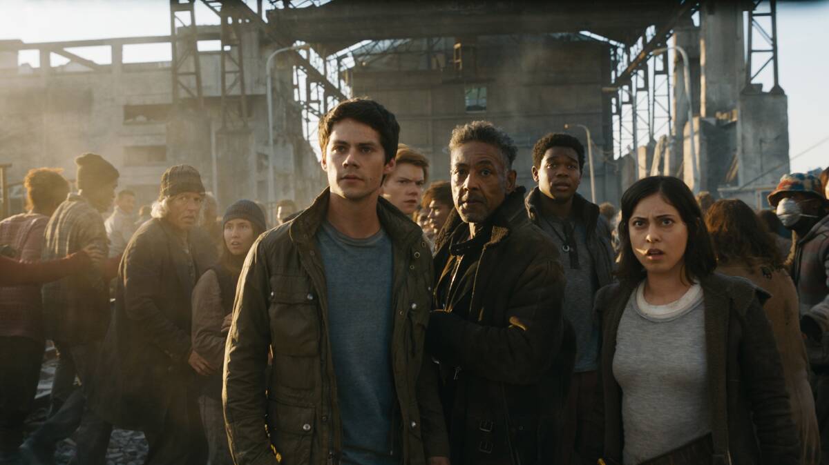 Final return: Dylan O'Brien with Giancarlo Esposito and Rosa Salazar return to the Maze Runner world for the final instalment, Death Cure, rated M and in cinemas now. 