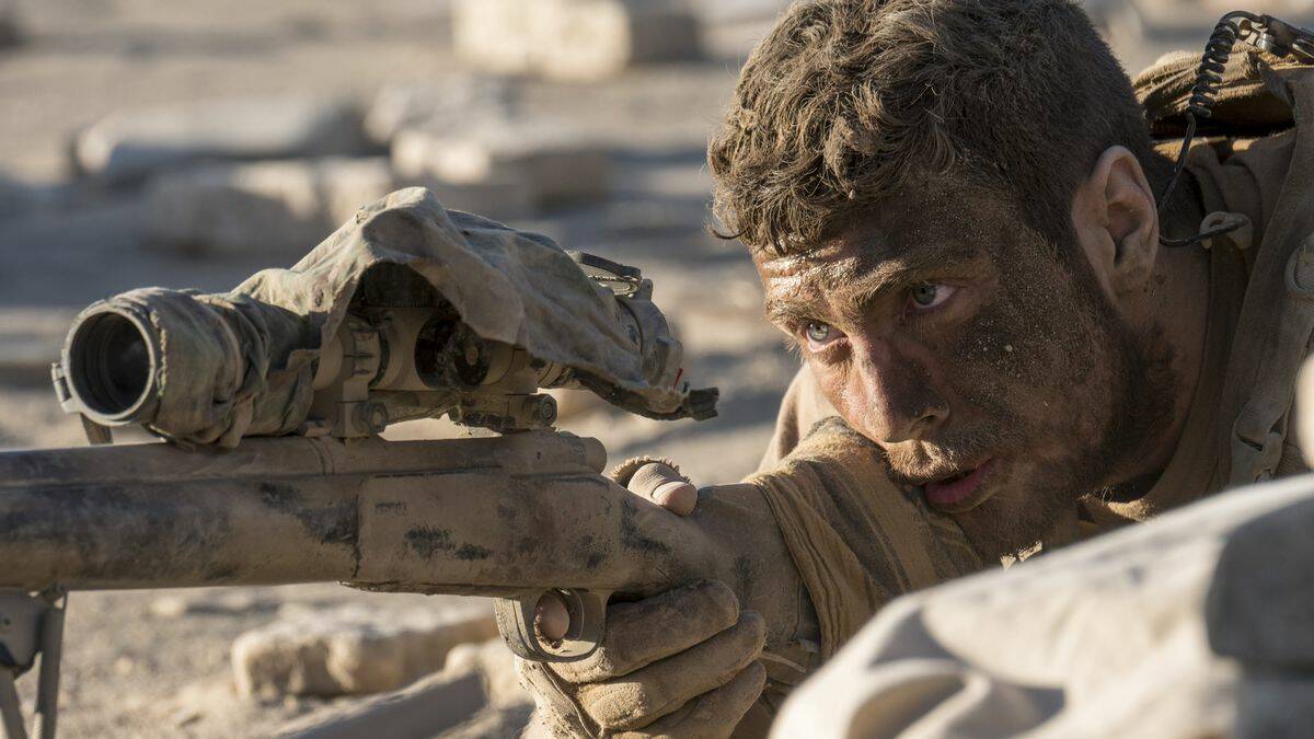 Tense moment: Aaron Taylor-Johnson stars as US soldier Sergeant Isaac 'Eyes' Allen in Doug Liman's The Wall, rated MA15+ and in cinemas now. Picture: Amazon Studios