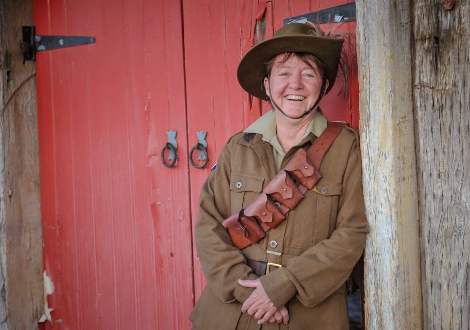 Saddled up: This is the replica first World War uniform I'll be wearing on formal occasions in Israel. Picture: Kelly Butterworth.