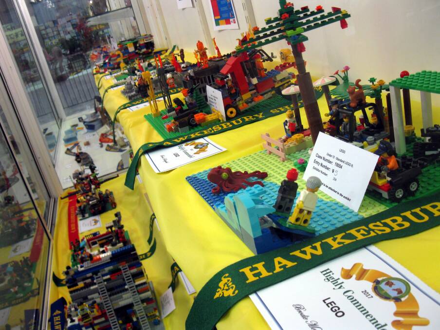 Some of the award-winning creations from last year's inaugural Lego competition at the Hawkesbury Show.