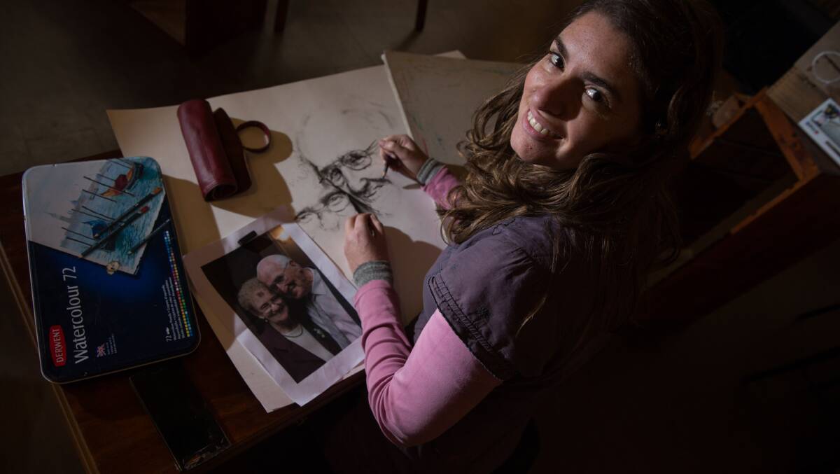 WILL POWER: Ms Hyett is determined to make her art business a success. Picture: Geoff Jones