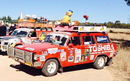 BASHERS: Don Ezzy and Team Toshiba will be heading-out to regional NSW in their pre-1976 cars to raise funds for kids around the state.