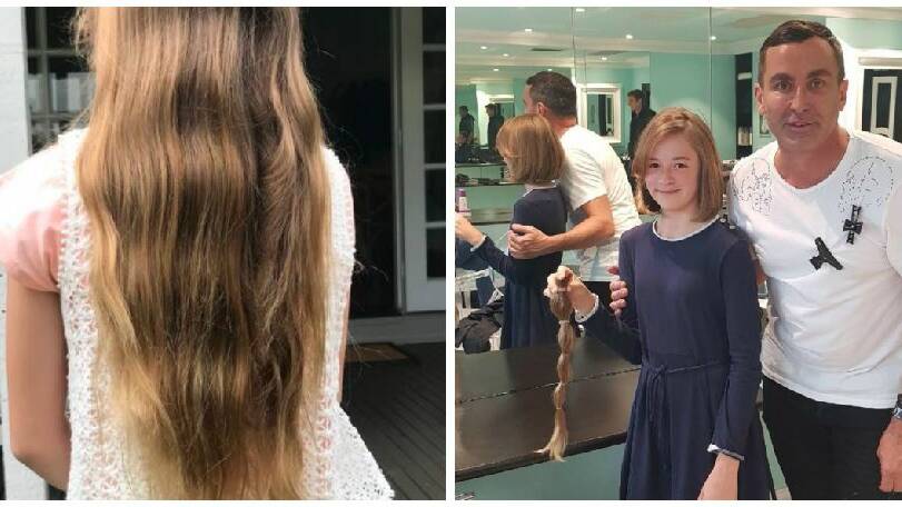 Twelve-year-old Olivia's hair will be made into a specialised wig for a child in need. Pictures: Supplied