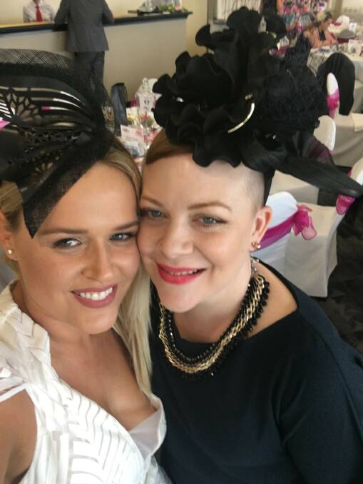 TRAGIC LOSS: Alaina Olejarnik (left) and Naomi-Leigh Bulmer, who passed away 12 weeks ago to breast cancer. This photo was taken at the 2016 Pink Finss Race Day.