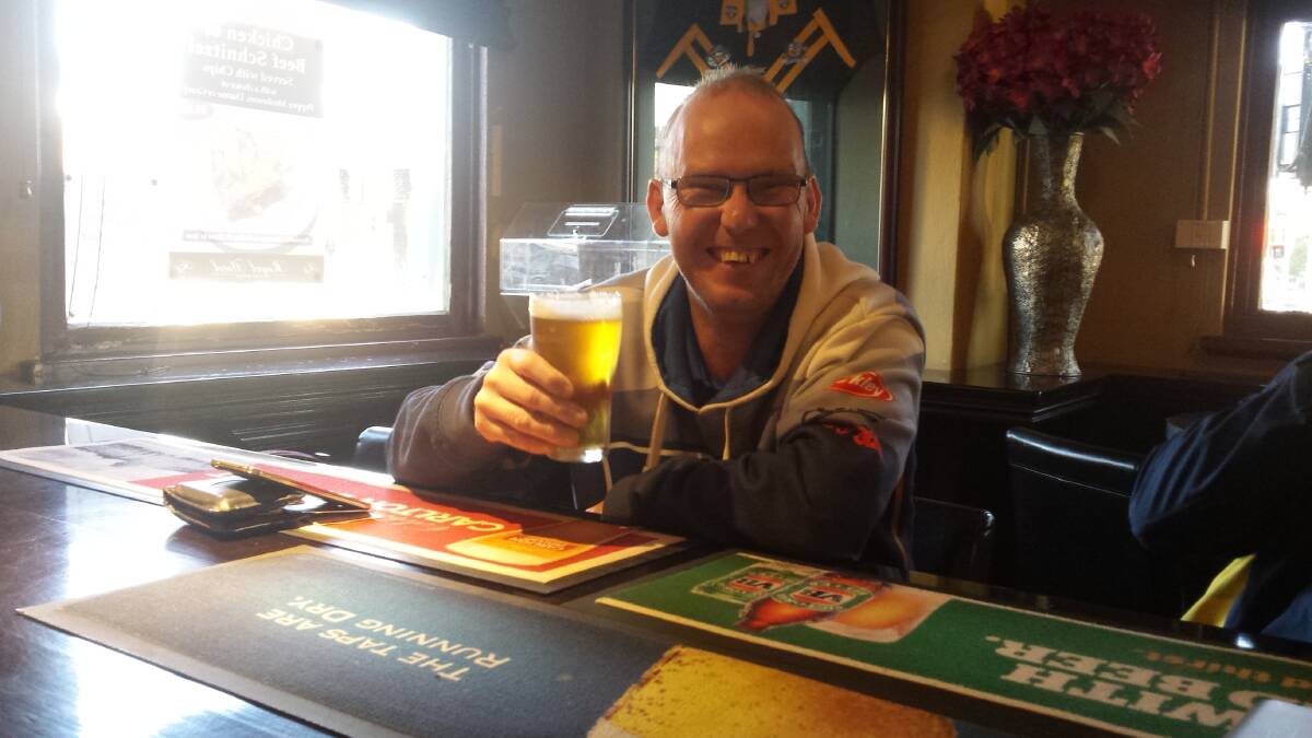 COLD ONE: Stuart Hudson, 34 years old from Richmond, has been drinking Tooheys New since he was 18. Picture: Sarah Falson