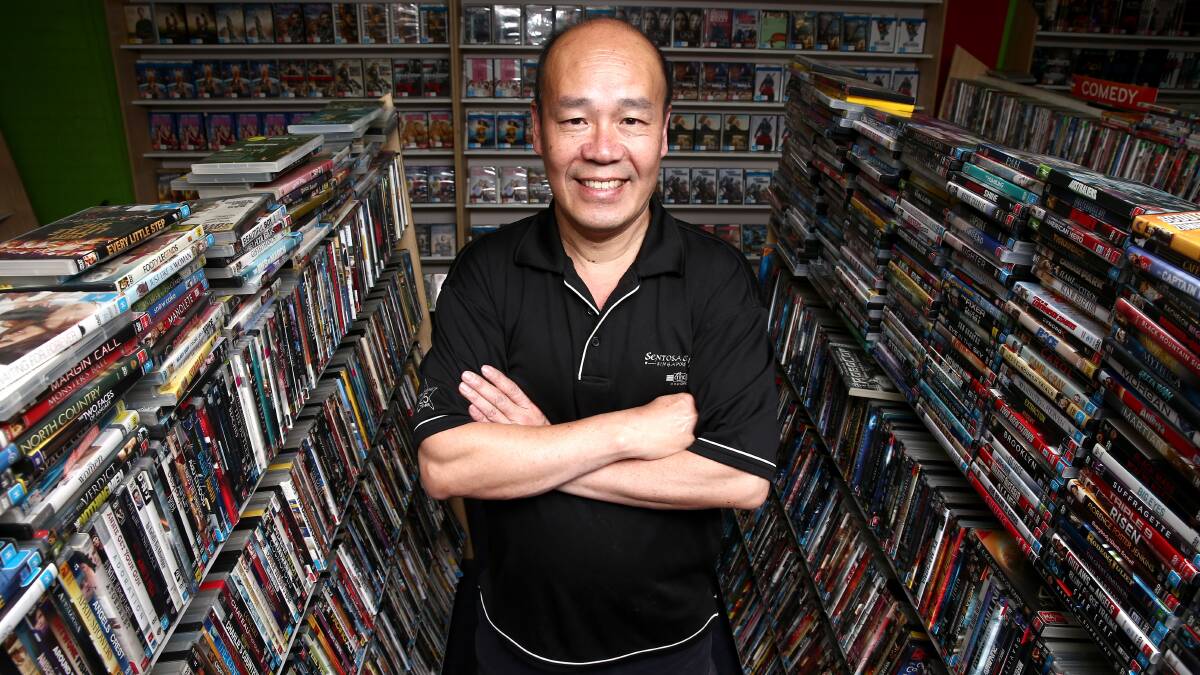 LAST ONE STANDING: Guirong Wu owns the Hawkesbury's only remaining video shop. Picture: Geoff Jones