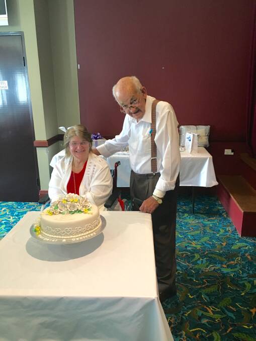 LONGEVITY: Margaret and Geoffrey Follett celebrating their 60th wedding anniversary at the Vineyard Hotel on 11 February. Picture: Supplied