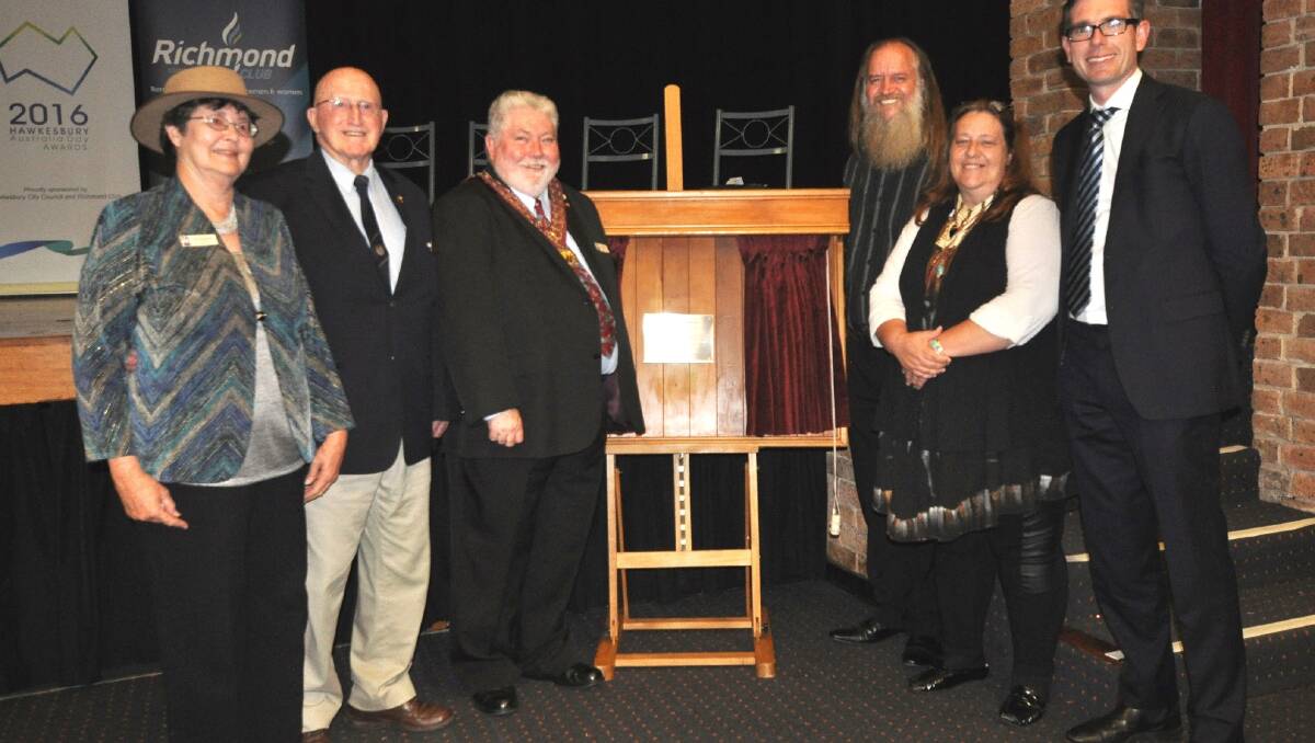 RECOGNITION: Darug descendants were presented with the Posthumous Award by John Miller and Mayor Kim Ford at a ceremony at the Hawkesbury Council in January. Picture: Supplied