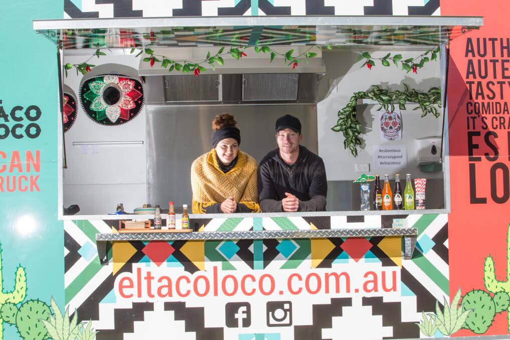Windsor couple Jen and Colin Merritt spent $60k converting Colin's work van in to the El Taco Loco Mexican Food Truck​. Pictures: Geoff Jones