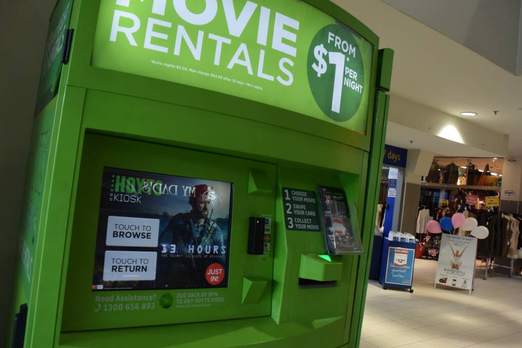 MACHINES: DVD rental kiosks allow people to hire and return DVDs 24/7. This one opened around the corner from Mr Chadevski's Video Ezy store two-and-a-half years ago. Picture: Sarah Falson