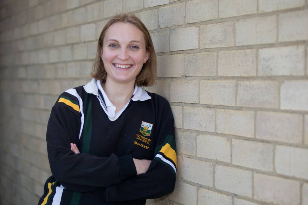 PROUD PUPIL: Rhiannon is a member of the Windsor High School P&C and has been helping raise funds to improve the facilities at the school. Picture: Geoff Jones