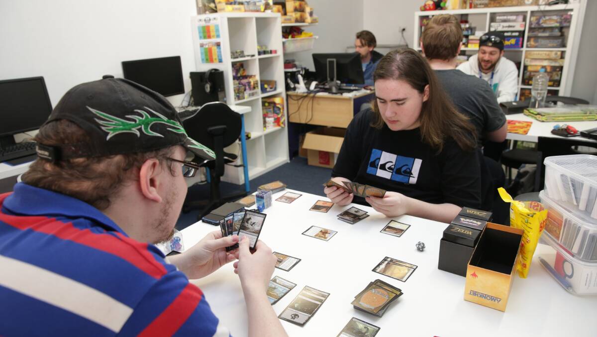 The store hosts regular game days and trading card tournaments. Picture: Geoff Jones