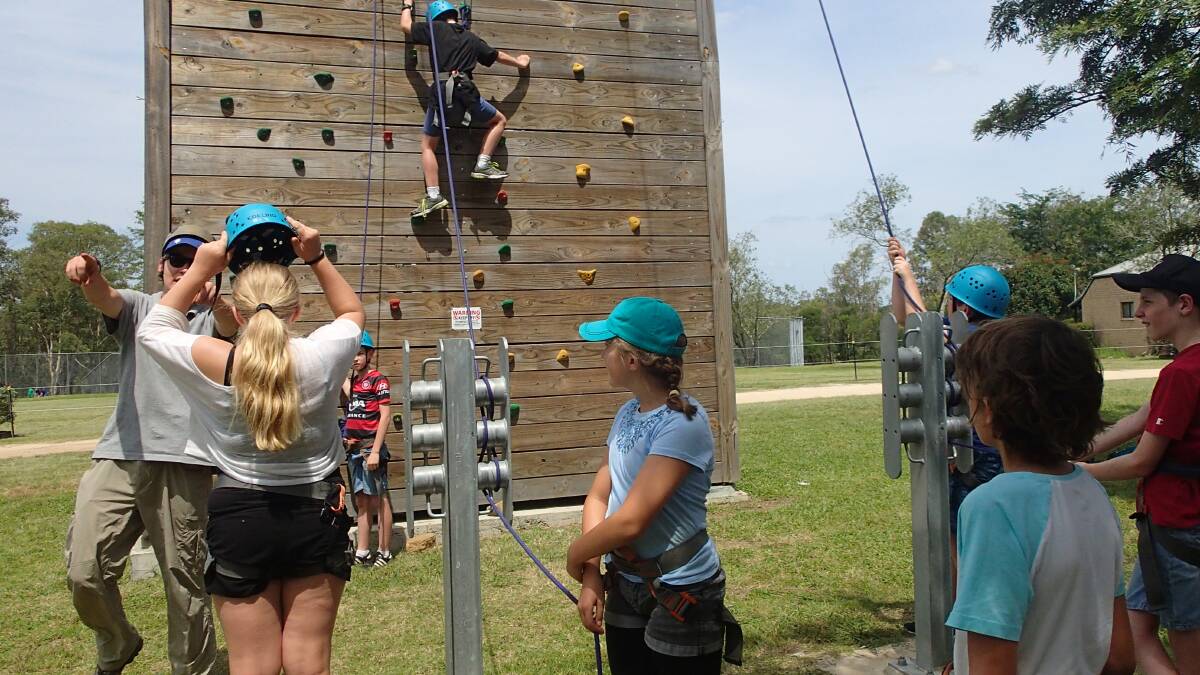 ACTIVITIES: Students pushed their boundaries and encouraged each other to get to the top of the climbing wall. Picture: Supplied