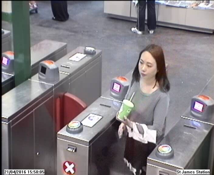 Ms Leng was also captured on CCTV at St James Station about 4.30pm. It is the last image of her before she vanished.