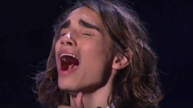 Isaiah Firebrace performs during the grand final.