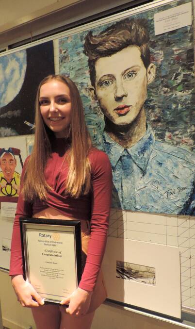 Proud moment: Danielle Font pictured with her award winning entry.