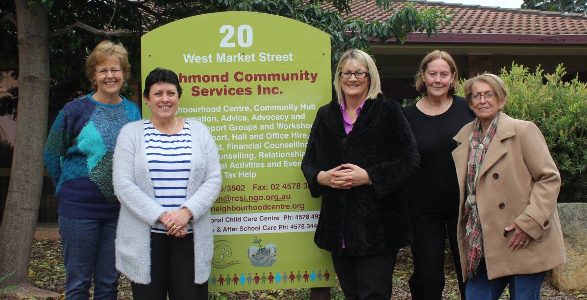 Macquarie MP Louise Markus and members of Richmond Community Services Inc last year.
