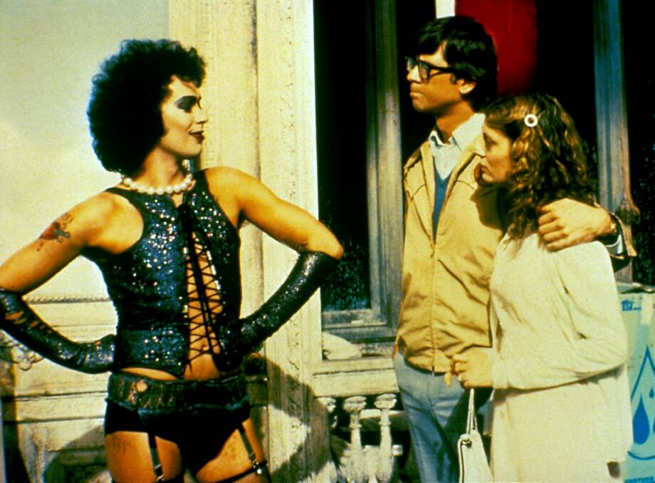 Give yourself over: Tim Curry as Frank-N-Furter, Barry Bostwick as Brad and Susan Sarandon as Janet.