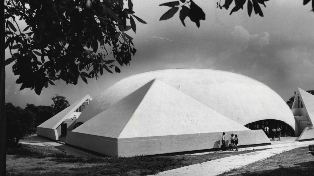 HISTORIC: A photograph from 1977 depicting how the new Richmond High School Bini Dome would look when completed. Picture: Fairfax Media Archive