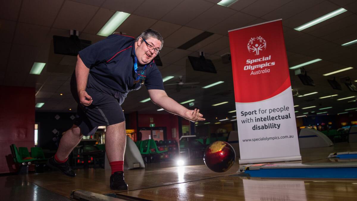Michael Glenday took up ten-pin bowling because of the social side of the game. Picture: Geoff Jones