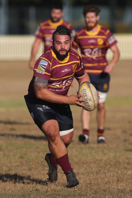 IN ACTION: Matt Borg plays for Hawkesbury Ag College. Picture: Geoff Jones