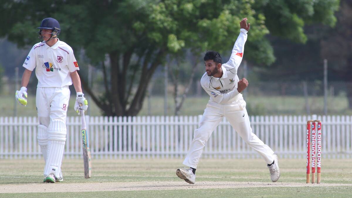 Jas Cheema was 101 not out while playing against St George in second grade at the weekend. Picture: Geoff Jones
