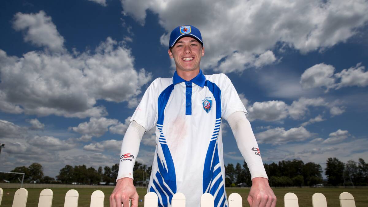 Oscar Stubbs, pictured in his Bligh park gear, won a national blind cricket title while playing in the NSW team in January. Picture: Geoff Jones