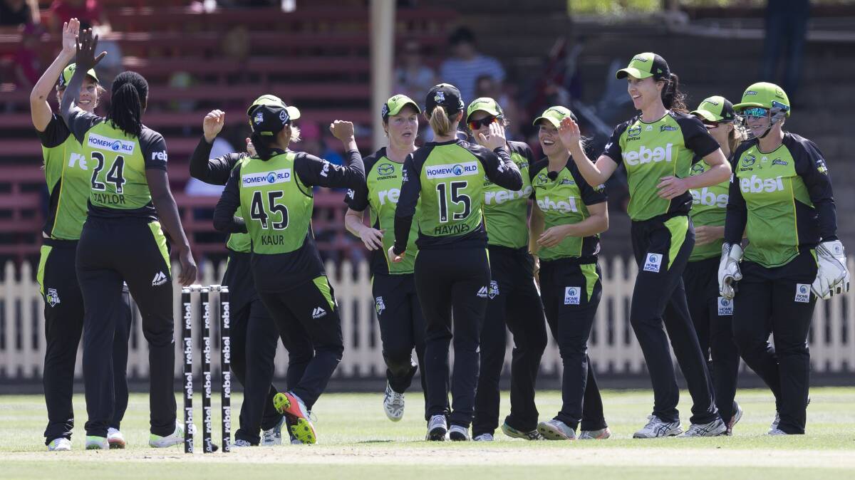 Naomi Stalenberg and the Sydney Thunder are 3-1 in the WBBL. Their next match is on December 30. Picture: AAP Image/Craig Golding