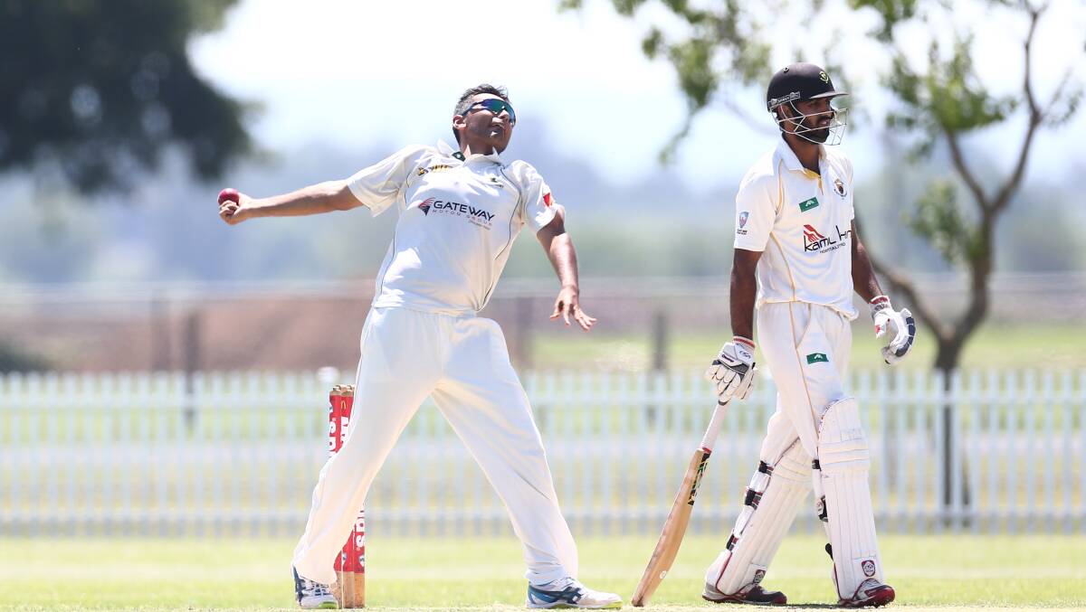 Antum Naqvi, pictured earlier in the season, scored 123 not out for Hawkesbury Cricket Club at the weekend, helping them win the qualifying-final against Sydney University.  Picture: Geoff Jones