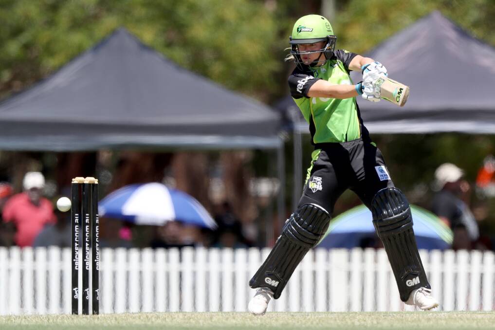 Naomi Stalenberg plays a shot against the Perth Thunder on January 7. Picture: AAP Image/Richard Wainwright